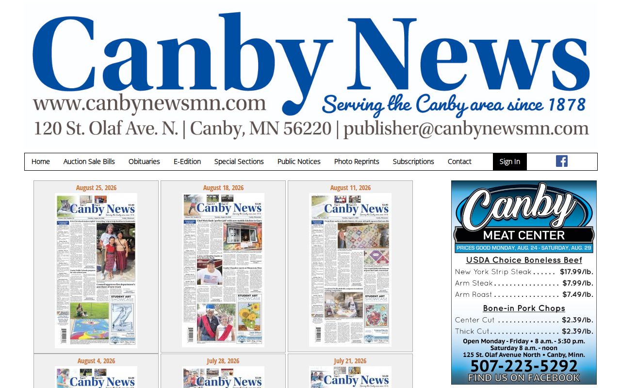 Yellow Medicine County Canby News local court and crime-record coverage source